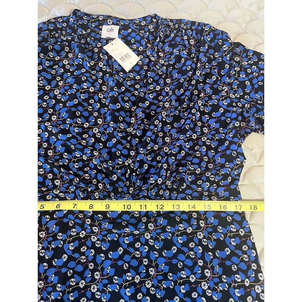 CAbi Womens Dress large Blue #5772 The Ten Dress Long Sleeve Short Dress - Picture 7 of 9